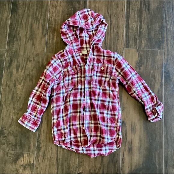 Crazy 8 Hooded Button Down Shirt - Picture 1 of 4